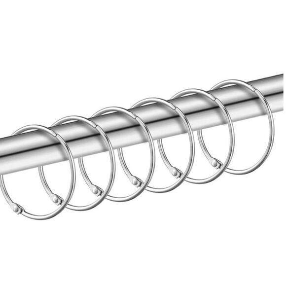 Curtain rings 2 packs of shower curtain, key ring, binder, etc. NEW - Picture 1 of 11